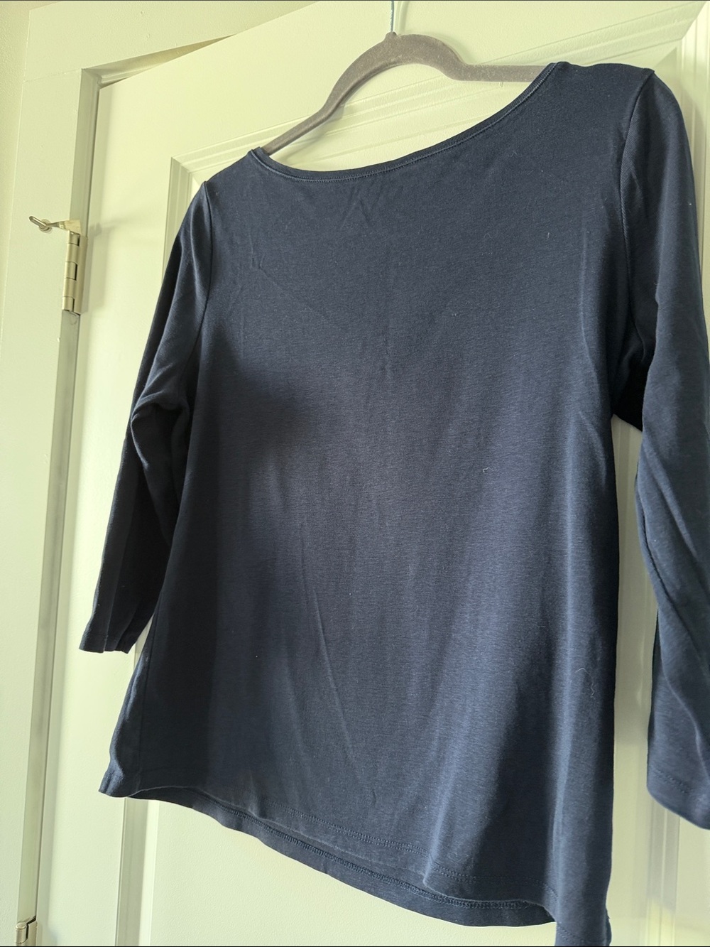Talbots Navy 3/4 Sleeve Boatneck Tee